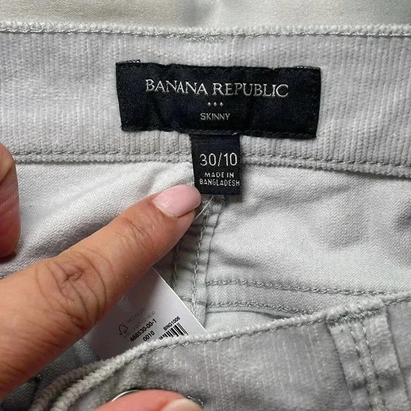 Banana Republic silver skinny cords sz 10 - Picture 3 of 10